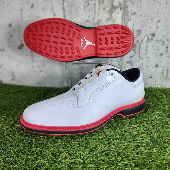 MSRP $195 Nike Jordan ADG 5 Golf Shoes Spikeless Mens 11 Red White